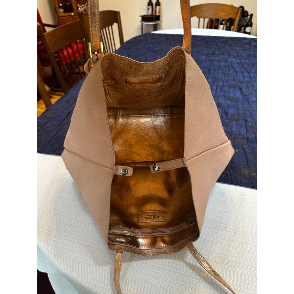 Jimmy Choo Blush Pink/Gold Leather Tote Bag - Picture 15 of 15